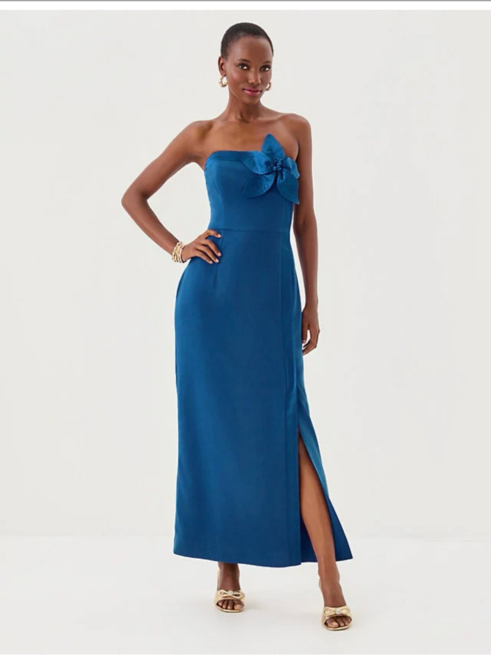 NWT Lilly Pulitzer Anasophia maxi Dress strapless Sz16 Starlight Navy retail 298 - Picture 6 of 14